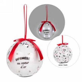 ORNEMENT BOULE ILLUMINÉE - INFIRMIÈRE