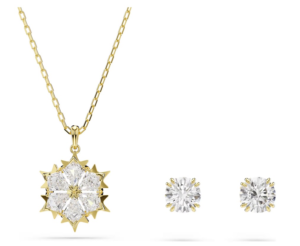 SWAROVSKI - ENSEMBLE, COLLIER ET BOUCLES D