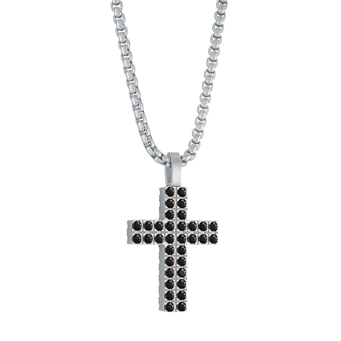 CHAINE AVEC PENDENTIF CROIX & ZIRCONS - ITALGEM