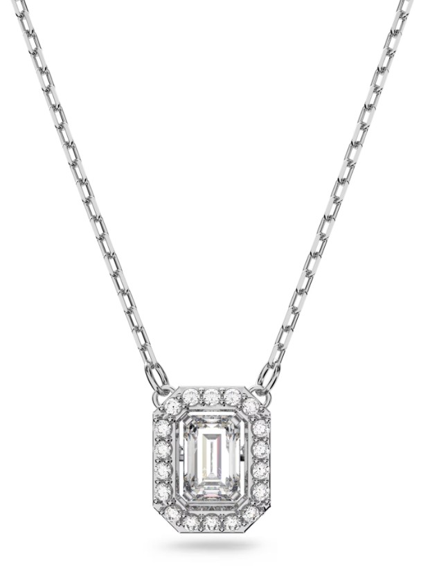 SWAROVSKI - PENDENTIF UNA TAILLE OCTOGONALE, BLANC, MÉTAL RHODIÉ