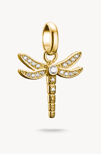 THOMAS SABO - PENDENTIF CHARM LIBELLULE OR
