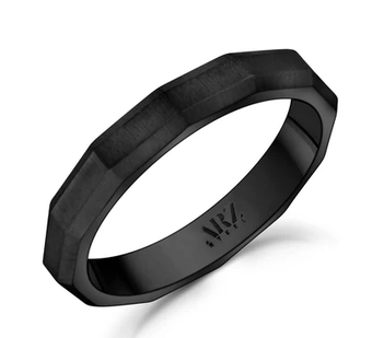 ARZ STEEL - BAGUE NOR STEEL FACETTES