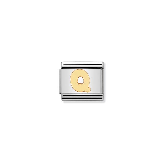 NOMINATION - STAINLESS ET OR 18K LETTRE Q