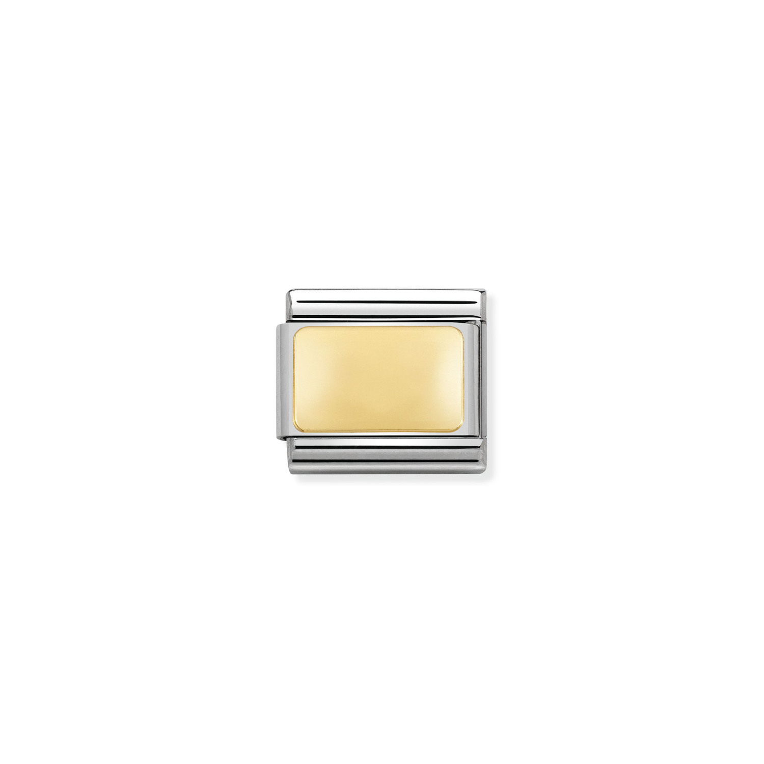 NOMINATION - MAILLE EN STAINLESS AVEC ÉMAIL EN OR 18K