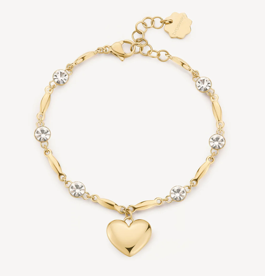 BROSWAY BRACELET OR COEUR ET CZ
