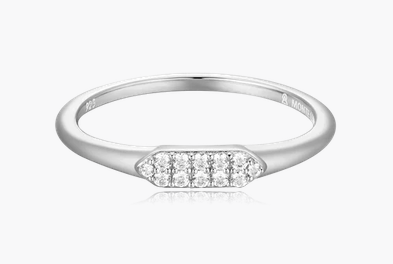 MONTE LUNA - BAGUE ARGENT DIAMANT LABO GR:7
