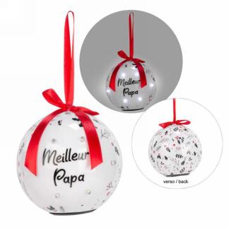 ORNEMENT BOULE ILLUMINÉE - MEILLEUR PAPA