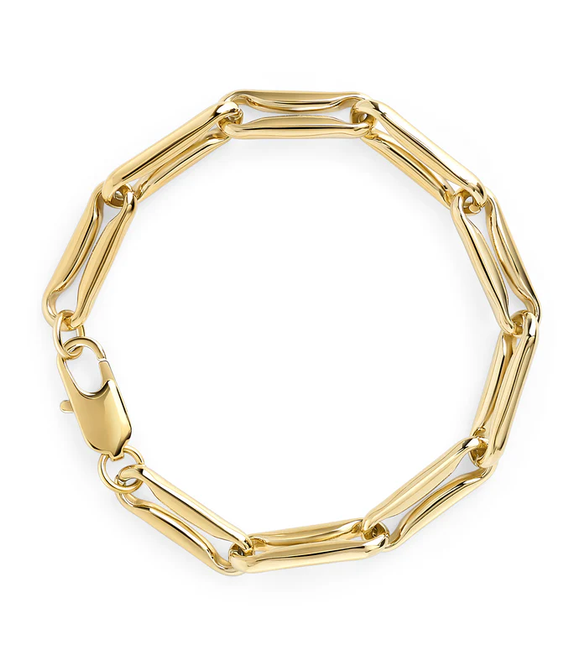 MIA - BRACELET DORÉ MAILLE TROMBONNE