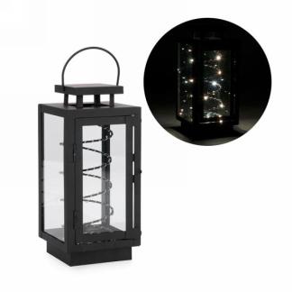 LANTERNE EN MÉTAL NOIR - BOBINE LED