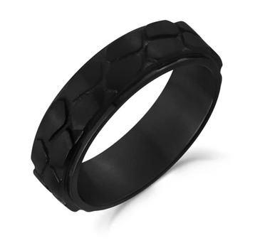 ARZ STEEL - BAGUE NOIRE GR:9