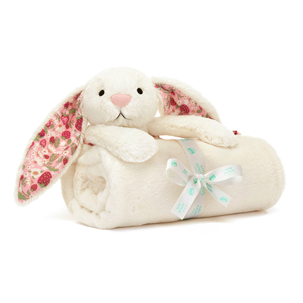 JELLYCAT - COUVERTURE BLOSSOM CREAM BUNNY « BAIE »