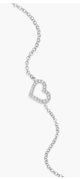 MONTE LUNA - BRACELET ARGENT COEUR 