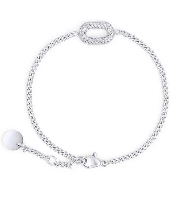 MIA - BRACELET ARGENT AVEC OVALE CZ