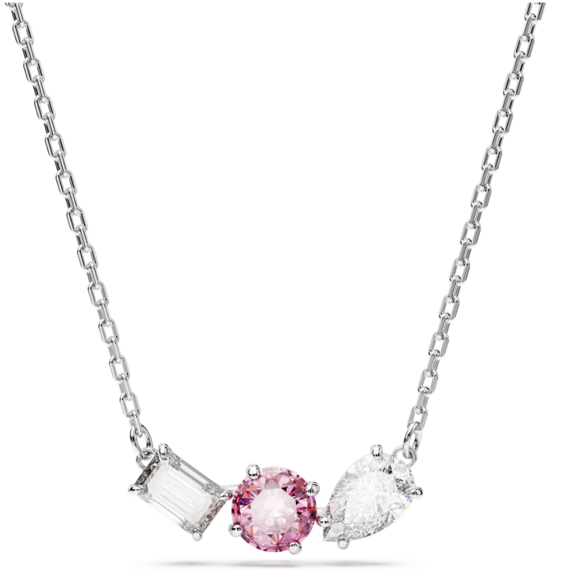 SWAROVSKI - PENDENTIF MESMERA TAILLES VARIÉES, ROSE,MÉTAL RHODIÉ