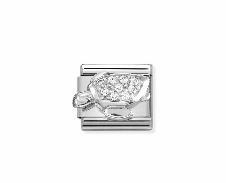 NOMINATION - TORTUE CZ, STAINLESS ET ARGENT 925