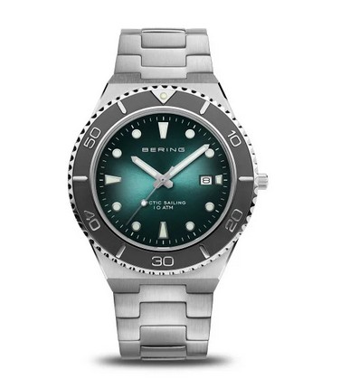 BERING - CADRAN VERT EFFET SOLEIL