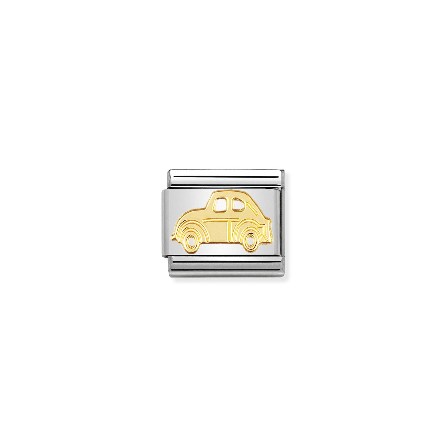 NOMINATION - MAILLE EN STAINLESS AVEC ÉMAIL EN OR 18K - VOITURE