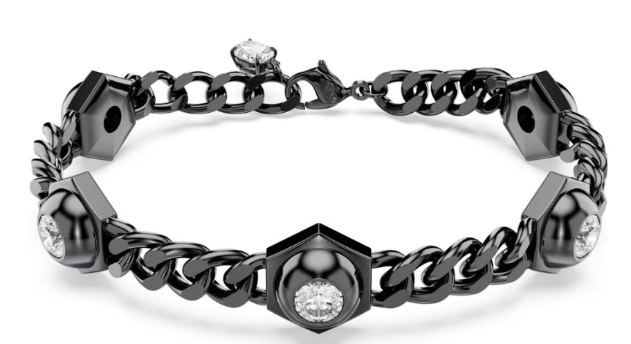 SWAROVSKI - BRACELET NUMINA TAILLE RONDE, NOIR, MÉTAL PLAQUÉ RUTHÉNIUM