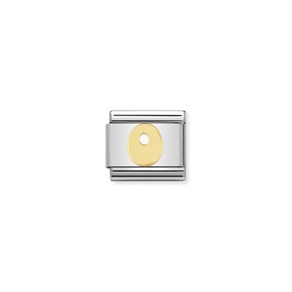 NOMINATION - STAINLESS ET OR 18K LETTRE O