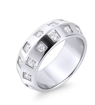 MIA - BAGUE JONC ARGENT AVEC CZ GR:8