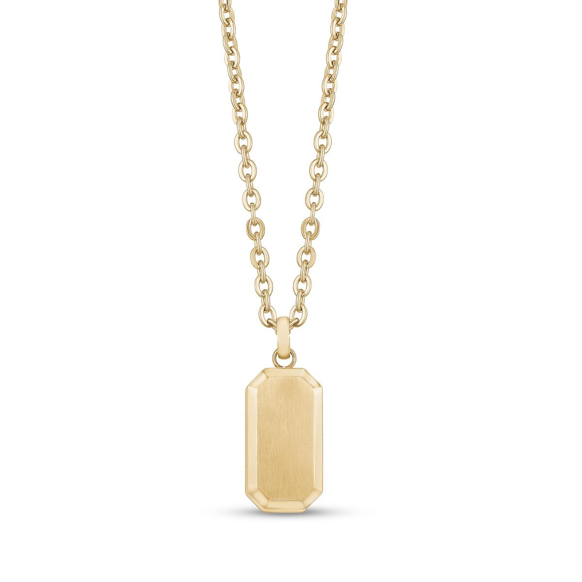 CHAINE AVEC PENDENTIF PLAQUE D'IDENTITÉ POUR CENDRE ARZ STEEL