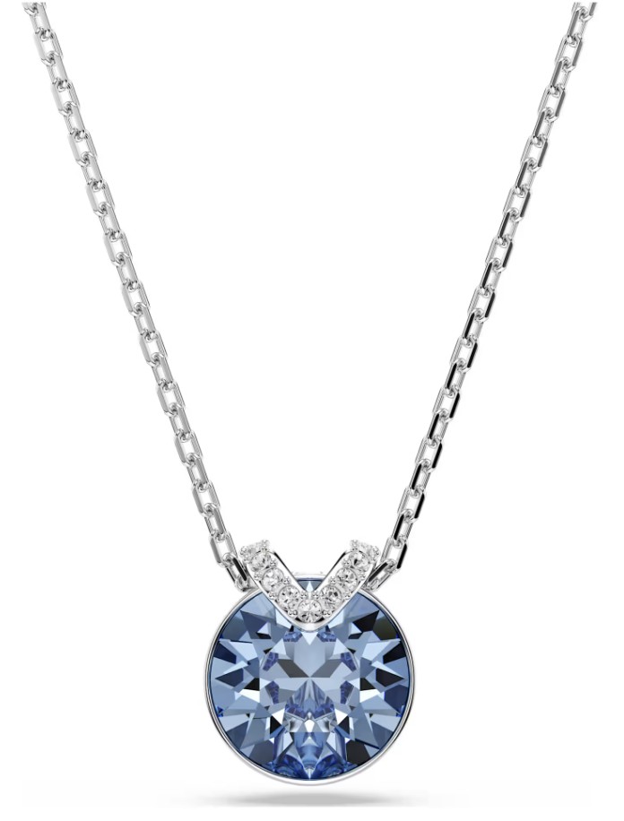 SWAROVSKI - PENDENTIF BELLA V TAILLE RONDE, BLEU MÉTAL RHODIÉ