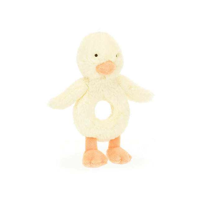 JELLYCAT - BASHFUL DUCKLING RING RATTLE 