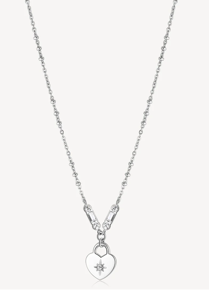 BROSWAY - CHAINE ARGENT COEUR CZ