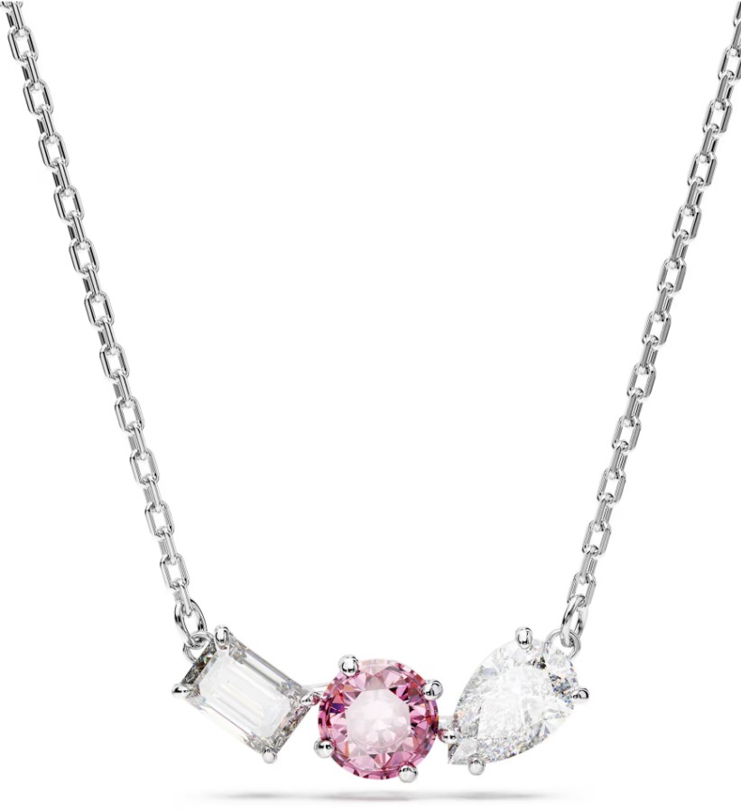 SWAROVSKI - PENDENTIF MESMERA TAILLES VARIÉES, ROSE, MÉTAL RHODIÉ