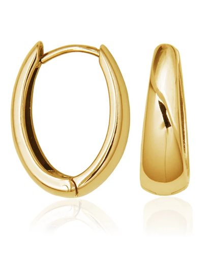 STEELX - BOUCLES D'OREILLES OVALE OR