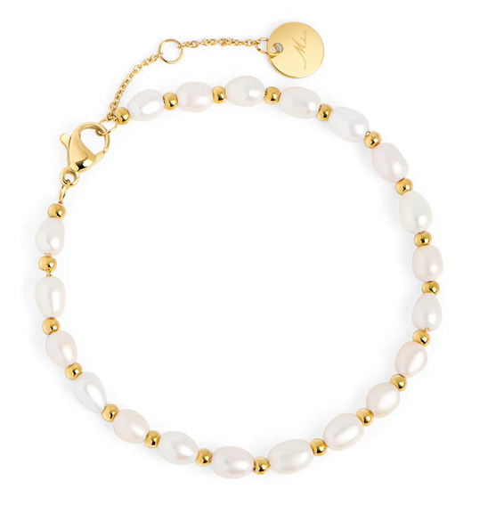 MIA - BRACELET DORÉ AVEC PERLES