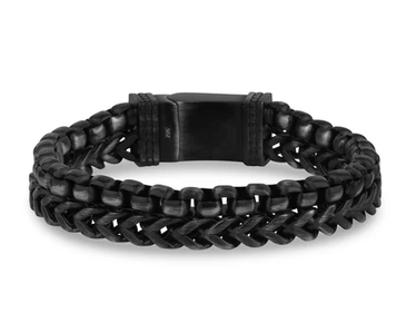 ARZ STEEL - BRACELET A DOUBLE LIAISON GRANDEUR:8.5
