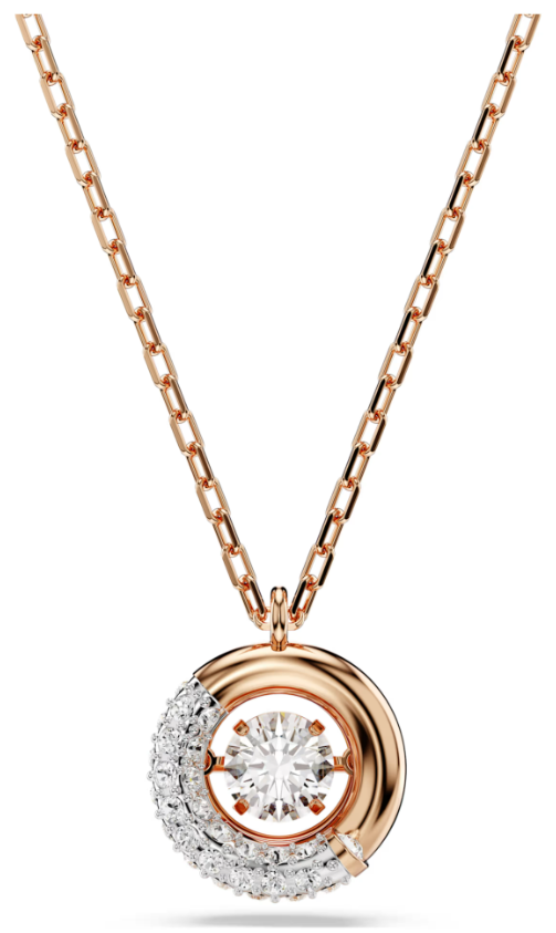SWAROVSKI - PENDENTIF DEXTERA TAILLE RONDE, BLANC, PLACAGE DE TON OR ROSÉ