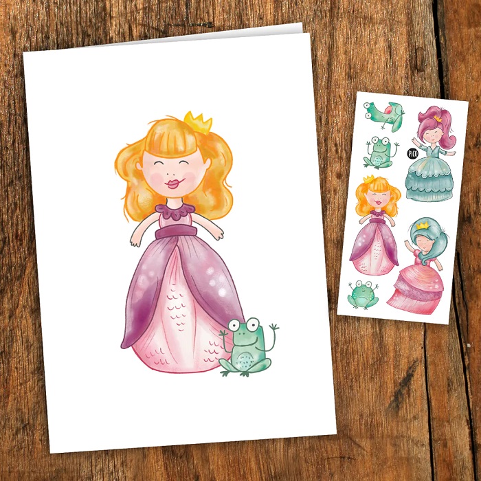 CARTE DE SOUHAITS - PRINCESSES