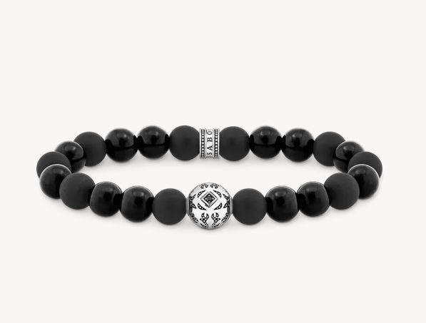 THOMAS SABO - BRACELET NOIR ET ARGENT