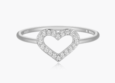MONTE LUNA - BAGUE ARGENT DIAMANT LABO