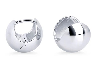 MIA - BOUCLES D'OREILLES HUGGIES ARGENT
