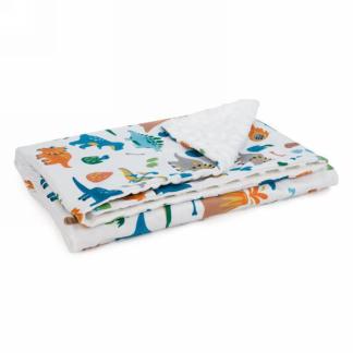 COUVERTURE DE BÉBÉ À MOTIF DINOSAURES
