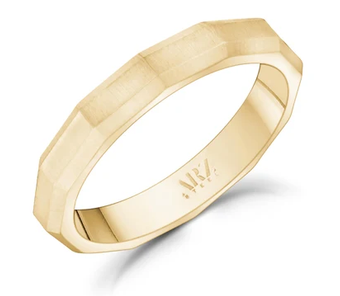 ARZ STEEL - BAGUE OR STEEL FACETTES GR:7
