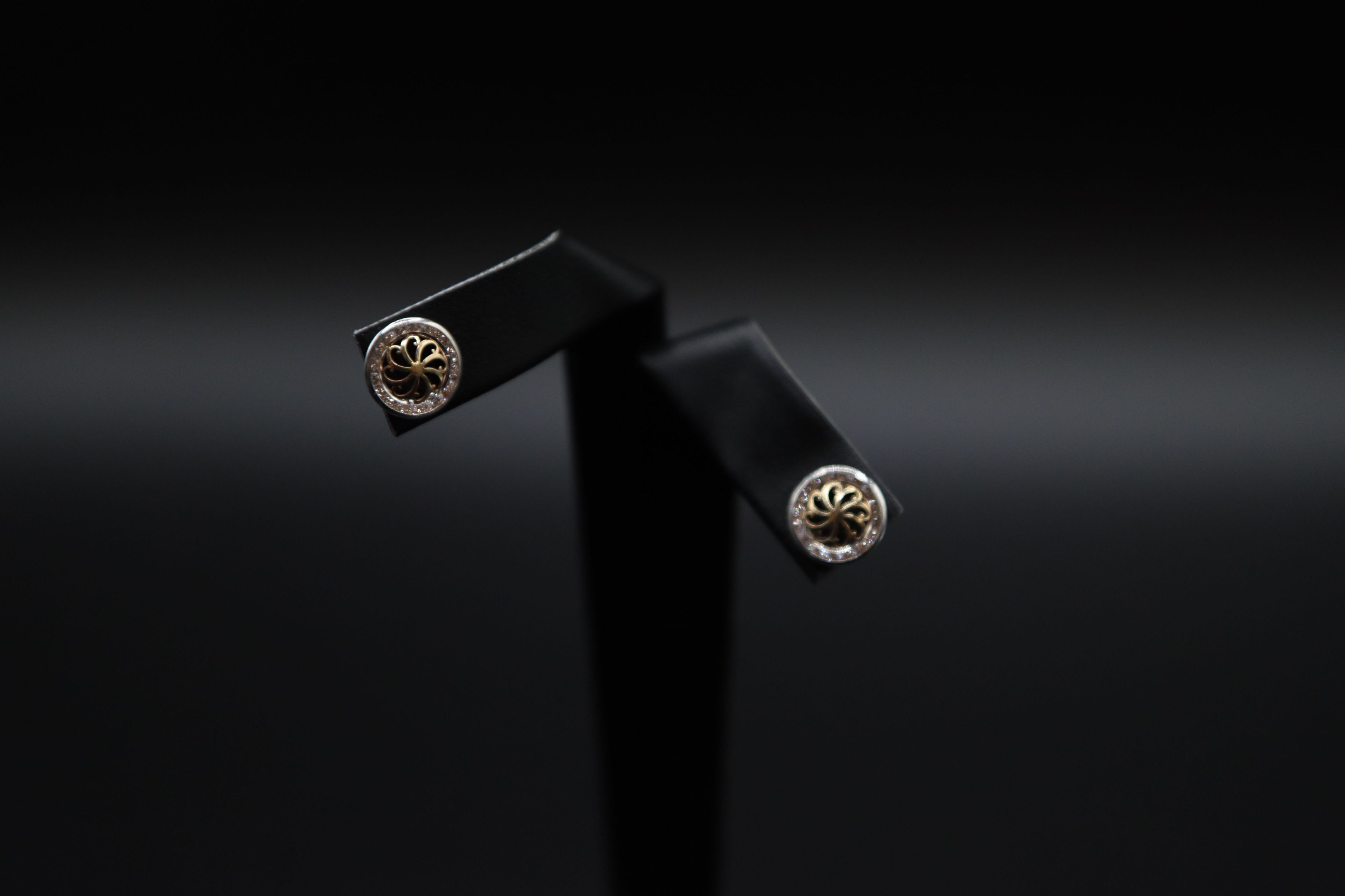 BOUCLE D'OREILLE FIXES ROND/FLEUR