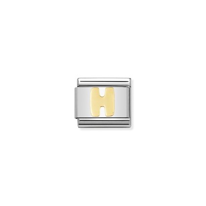 NOMINATION - STAINLESS ET OR 18K LETTRE H
