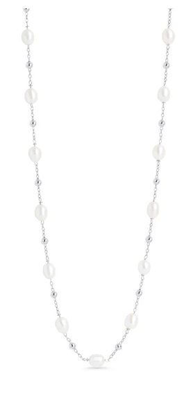 MIA - CHAINE ARGENT AVEC PERLES