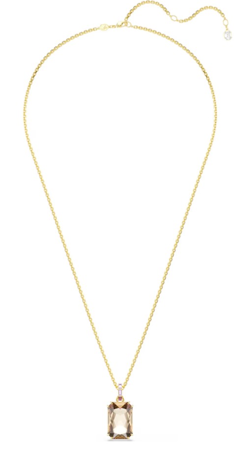 SWAROVSKI - PENDENTIF MILLENIA TAILLE OCTOGONALE, CARAMEL, PLACAGE DE TON OR