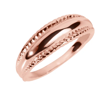 MIA - BAGUE JONC ROSE OR GR:6