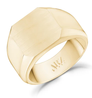 ARZ STEEL - BAGUE CHEVALIÈRE STEEL DORÉ GR:8