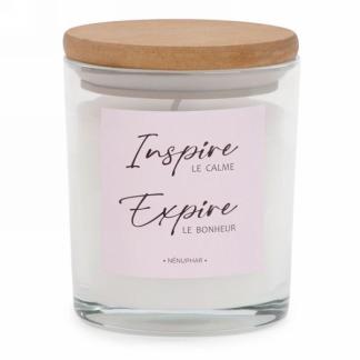 CHANDELLE PARFUMÉE EN VERRE - INSPIRE & EXPIRE