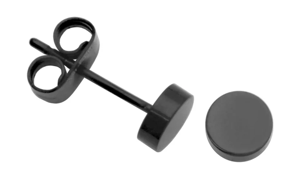 STEELX - BOUCLES D'OREILLES STUD NOIR 