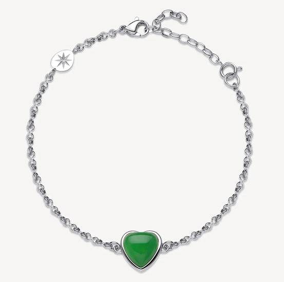 BROSWAY - BRACELET ARGENT COEUR VERT