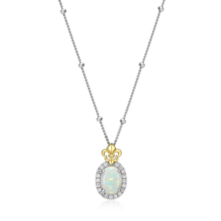 CHARLES GARNIER - COLLIER OPALE FLEUR DE LYS