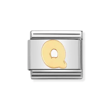 NOMINATION - STAINLESS ET OR 18K LETTRE Q